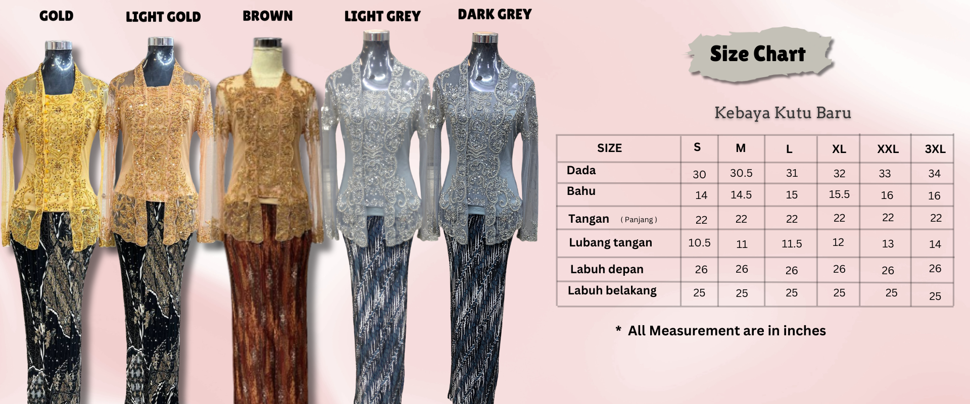 Kebaya Pendek Kutu Baru